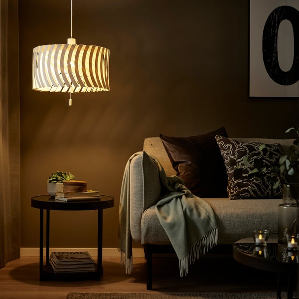 YTLÄGE pendant lamp, white, 43 cm