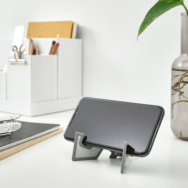 YUPPIENALLE holder for mobile phone, grey, 1x4x8 cm