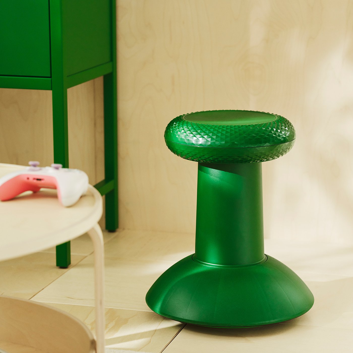 YXSTABY gaming thumbstick stool, green, 37.5 cm