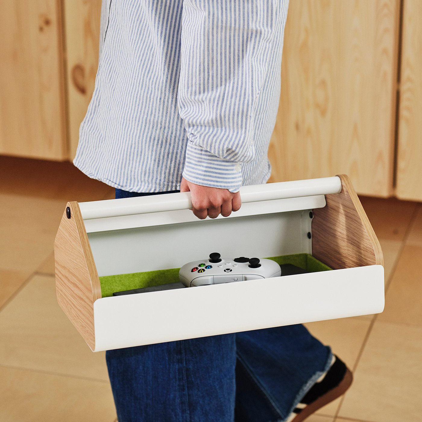 YXSTABY gaming laptop support with storage, white, 43x27x18 cm