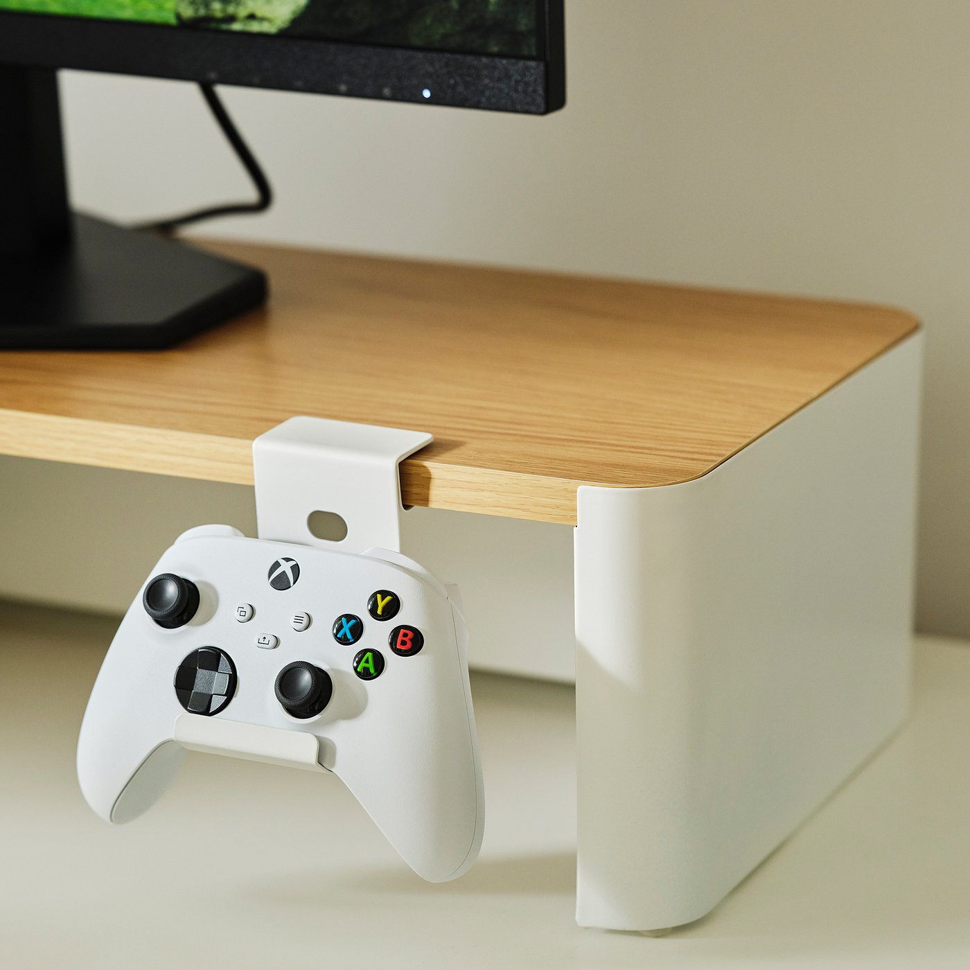 YXSTABY gaming monitor stand, white, 98x27x16 cm
