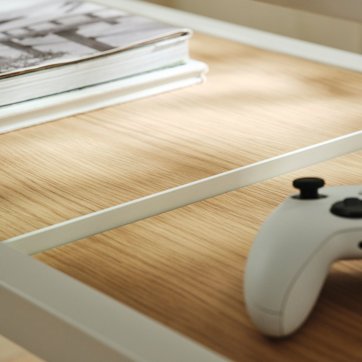 YXSTABY gaming tv stand on castors, white