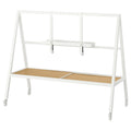 YXSTABY gaming tv stand on castors, white