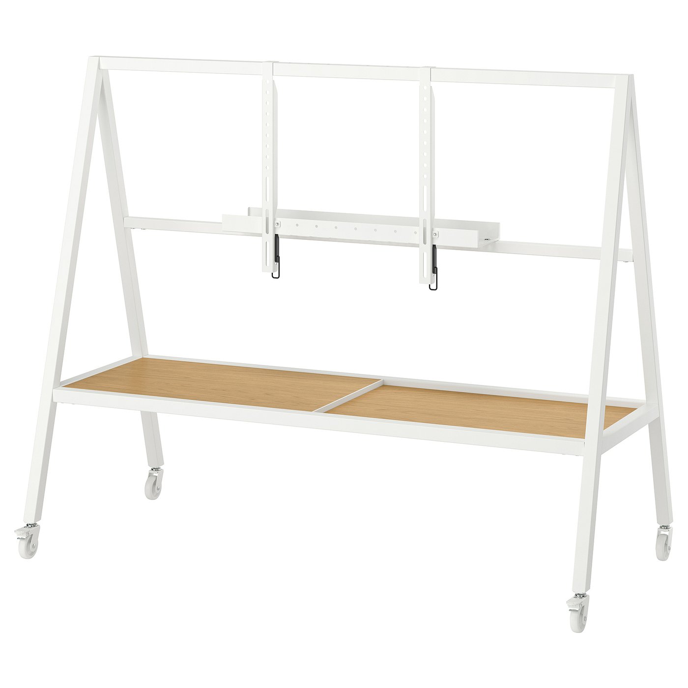 YXSTABY gaming tv stand on castors, white