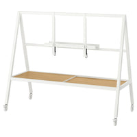 YXSTABY gaming tv stand on castors, white