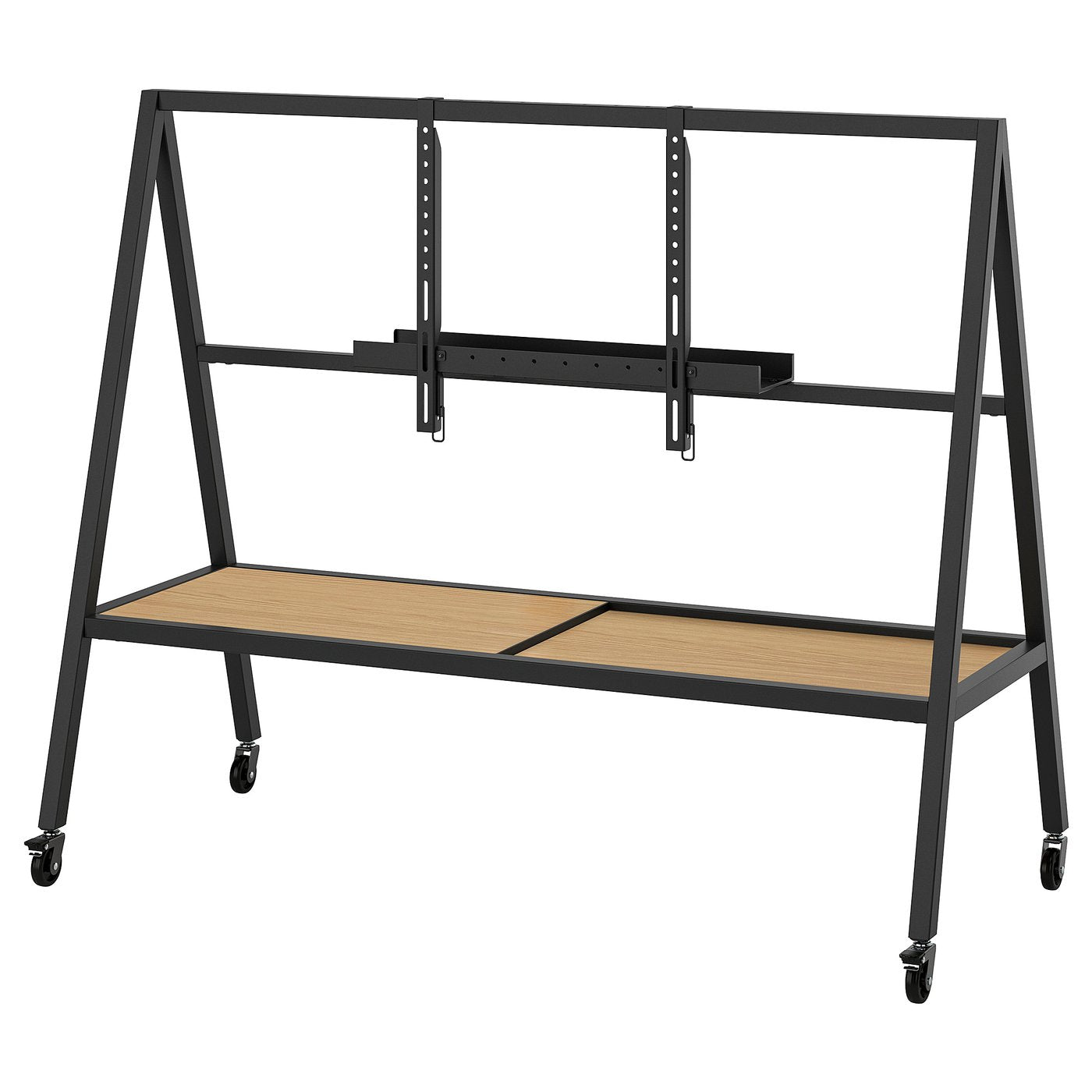 YXSTABY gaming tv stand on castors, black