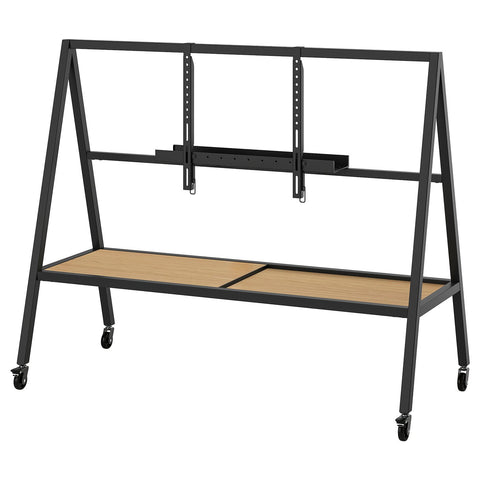 YXSTABY gaming tv stand on castors, black