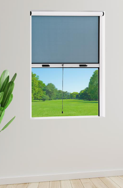 ROLLER MOSQUITO NET S/F KIT 110X150 WHITE RAL 9016