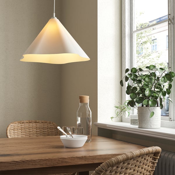 ZEBRASÄV pendant lamp, white/plastic, 46 cm
