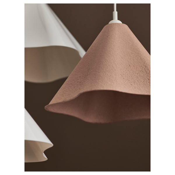 ZEBRASÄV - ZEBRASÄV Pendant lamp, brown/paper, 35 cm