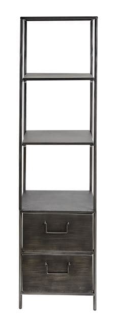 PHARMA Wall shelf with 2 drawers black H 151 x W 40 x D 33.5 cm - best price from Maltashopper.com CS646716