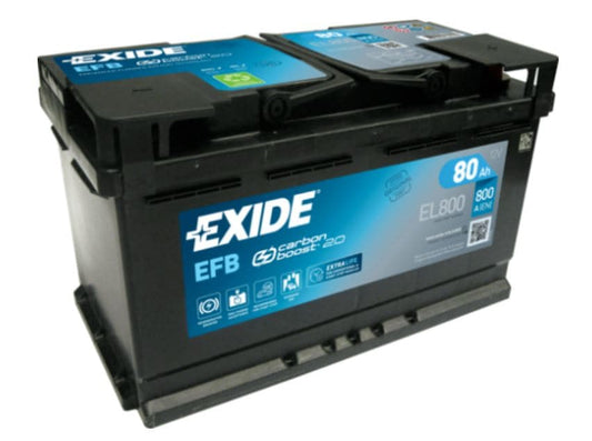 EXIDE EFB 80 AH START/STOP CAR BATTERY 800