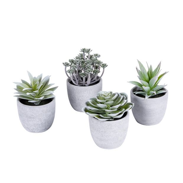Casa FLOCKY PLANT IN POT 4ASS