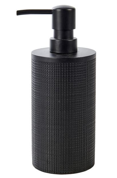 SAMOURAI Black soap dispenser H 18.5 cm - Ø 7 cm - best price from Maltashopper.com CS669123