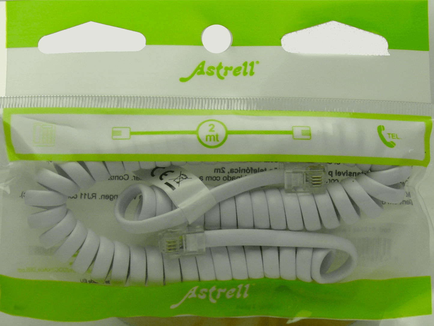 Bricocenter SPIRAL TELEPHONE CABLE 2MT WHITE