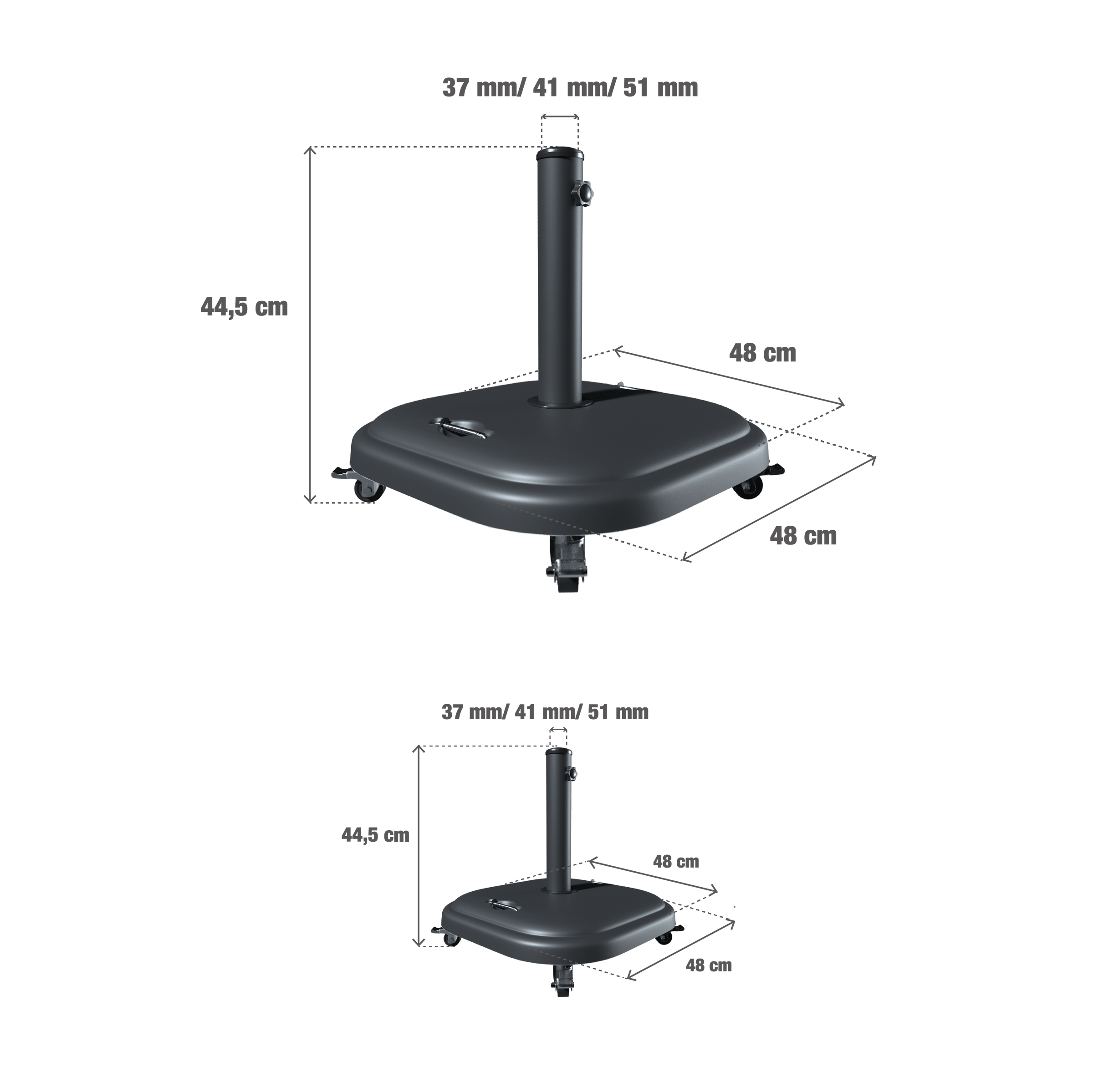 Bricocenter Base for umbrella Naterial 25kg 48X48 anthracite