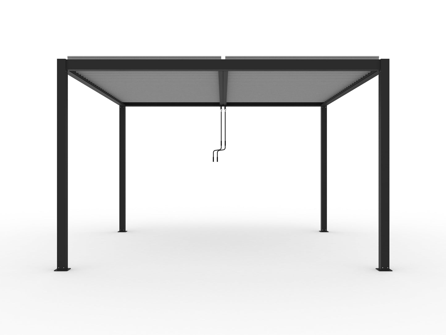 PERGOLA CALICANTUS 4X4XH2.45M ANTHRACITE ALUMINIUM STRUCTURE WITH LED LIGHTING