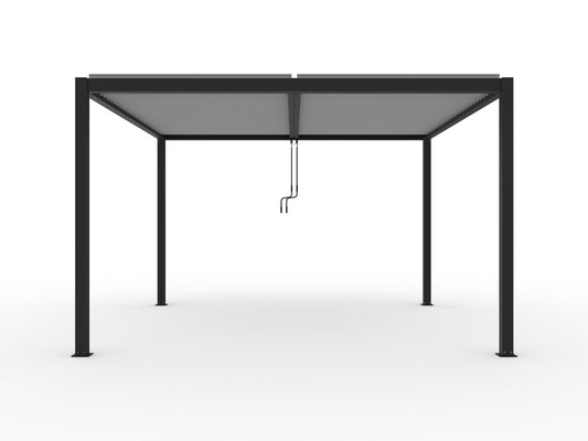 PERGOLA CALICANTUS 4X4XH2.45M ANTHRACITE ALUMINIUM STRUCTURE WITH LED LIGHTING