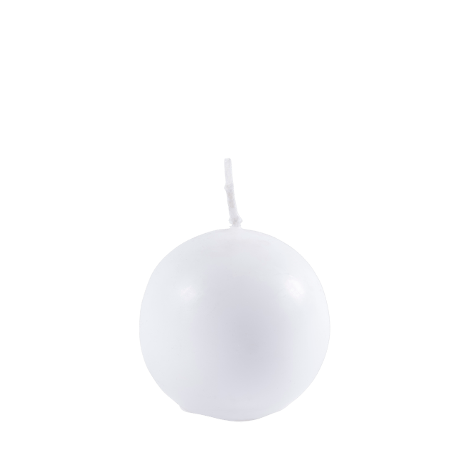 BOLA White spherical candleØ 6 cm - best price from Maltashopper.com CS092644