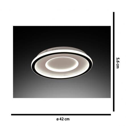 Bricocenter CEILING LIGHT BLUE ALUMINIUM BLACK D42CM LE 28W CCT DIMMABLE