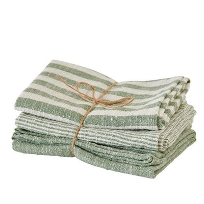 LAURENT Tea towels set of 3 green W 50 x L 70 cm - best price from Maltashopper.com CS651651