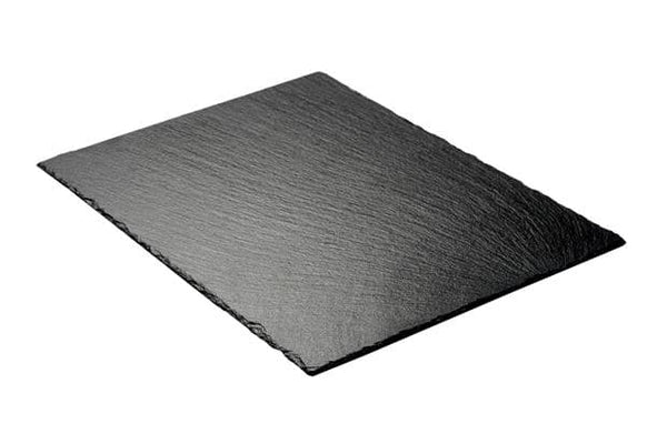 SLATE Black plate - set of 4 , W 28 x L 38 cm