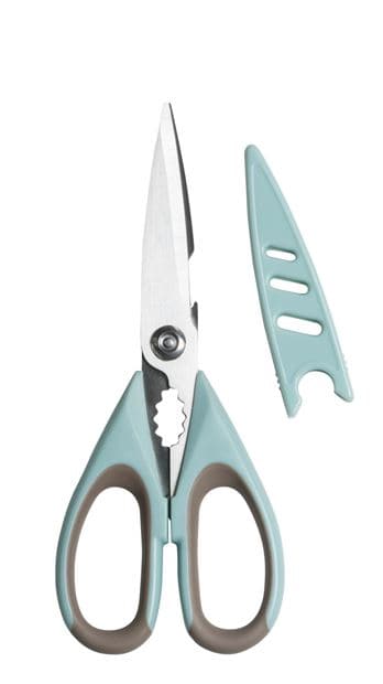 CASA KITCHEN Scissors gray, blue L 22 cm - best price from Maltashopper.com CS579740