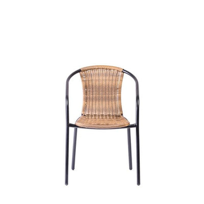 GERONA Stackable chair black, natural H 77 x W 58 x D 53 cm - best price from Maltashopper.com CS652547