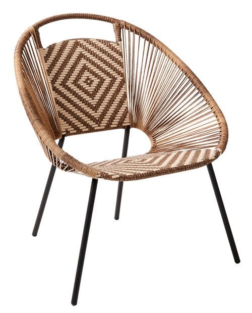 YUMA Natural lounge chair H 81.5 x W 67.5 x D 69.5 cm - best price from Maltashopper.com CS668136
