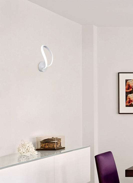 Bricocenter WALL LIGHT FOREVER ALUMINIUM WHITE 13X10.5X24.5CM LED 8W NATURAL LIGHT