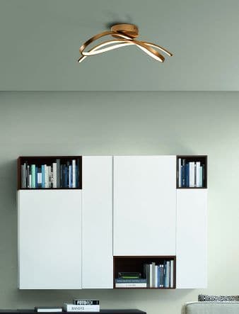 ASIA ALUMINIUM CEILING LAMP GOLD 49X17.5X25.5 CM LED 30W WARM LIGHT - best price from Maltashopper.com BR420006134