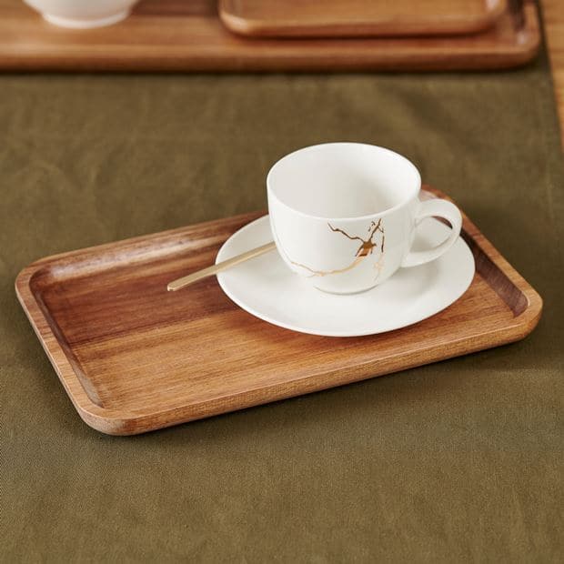 ACACIA Natural plate H 1,8 x W 28 x D 18 cm - best price from Maltashopper.com CS622251