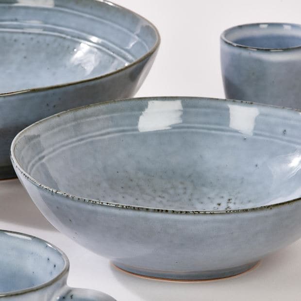 EARTH ICE Blue bowl H 6.4 cm - Ø 24 cm - best price from Maltashopper.com CS595791