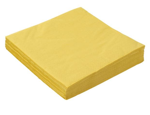 UNI Set of 20 ocher napkins W 40 x L 40 cm - best price from Maltashopper.com CS576044