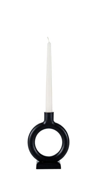 Casa NOVA Black candlestick H 18 x W 13.5 x D 5.5 cm - Ø 2.1 cm