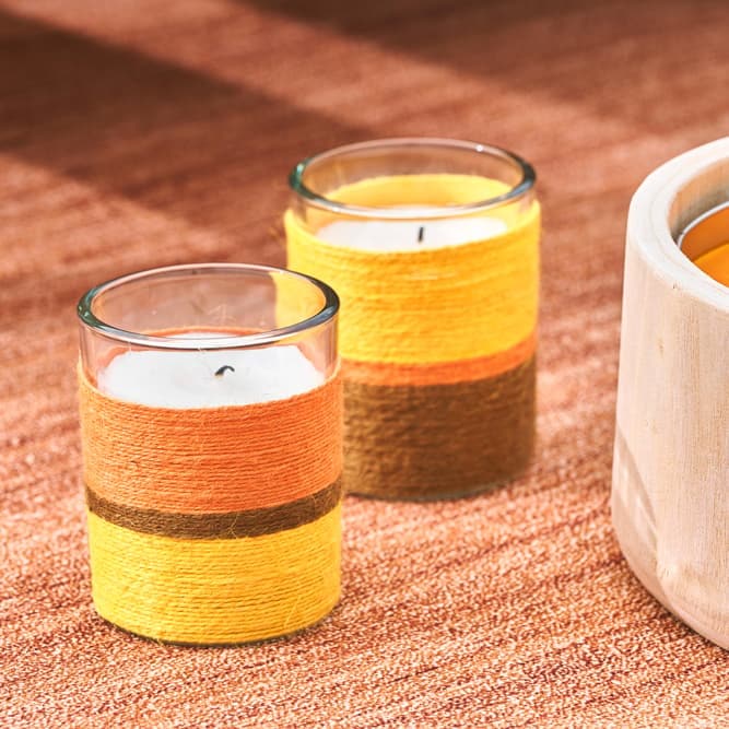 SANTI Candle in jar 2 colours multicolourH 10 cm - Ø 8 cm - best price from Maltashopper.com CS673561