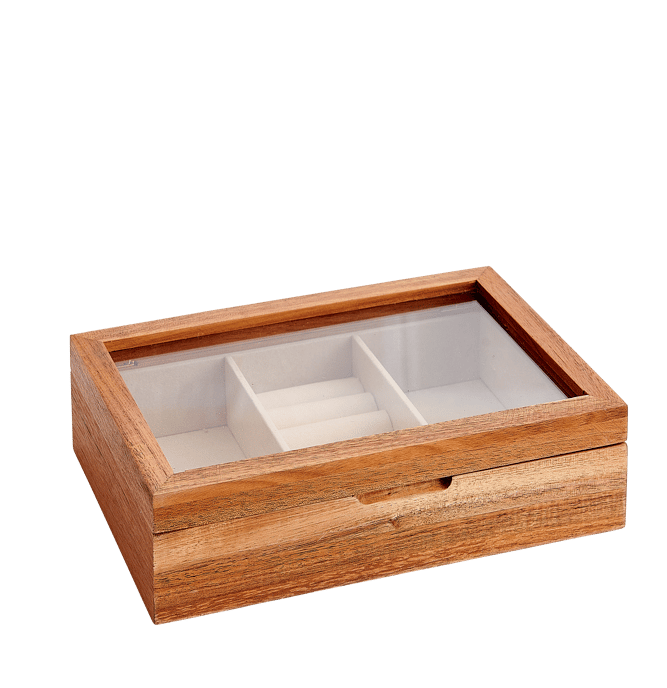 ACACIA Jewellery box brownH 6.6 x W 24 x D 16 cm - best price from Maltashopper.com CS677915