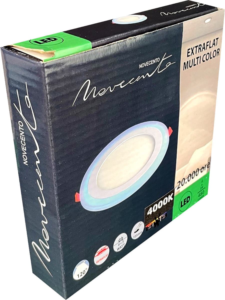 RECESSED ALUMINIUM SPOTLIGHT WHITE D15.5 CM LED 6W BLUE LIGHT