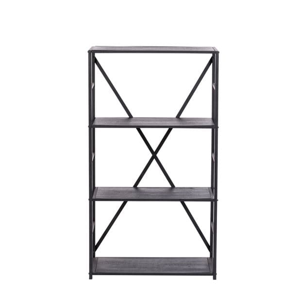 XAVIER Black wall shelf H 108 x W 60 x D 32.5 cm - best price from Maltashopper.com CS622601