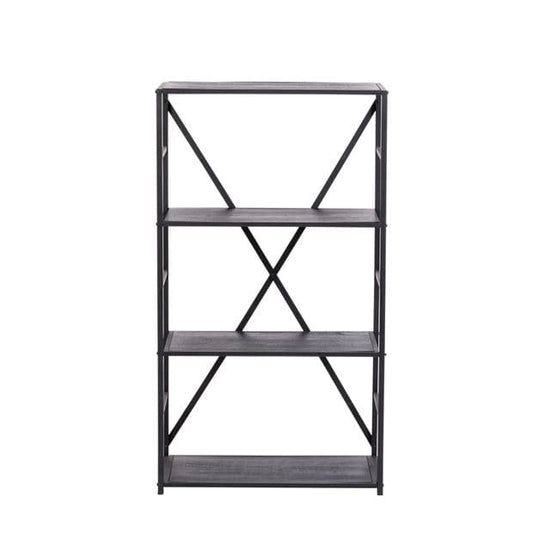 XAVIER Black wall shelf H 108 x W 60 x D 32.5 cm - best price from Maltashopper.com CS622601