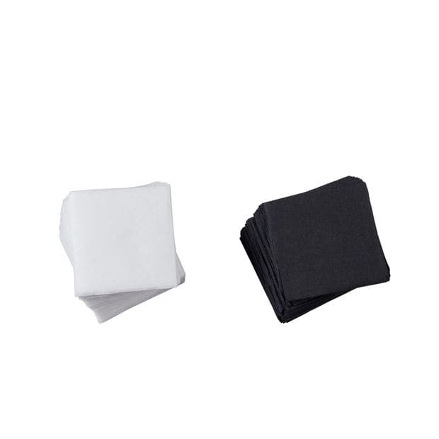 SOFT UNI Set of 50 napkins 2 colors black, white W 19 x L 19 cm - best price from Maltashopper.com CS654045