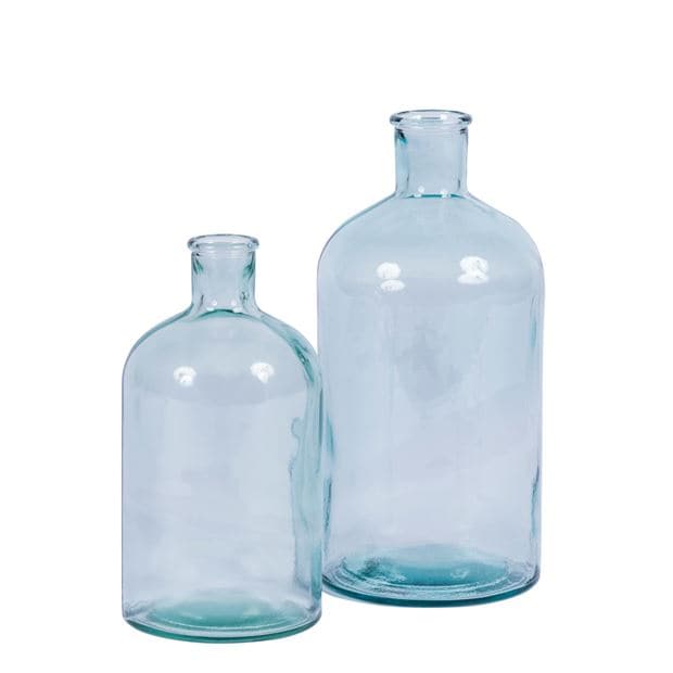 RETRO Transparent bottle vase H 21.5 cm - Ø 11.5 cm - best price from Maltashopper.com CS663194