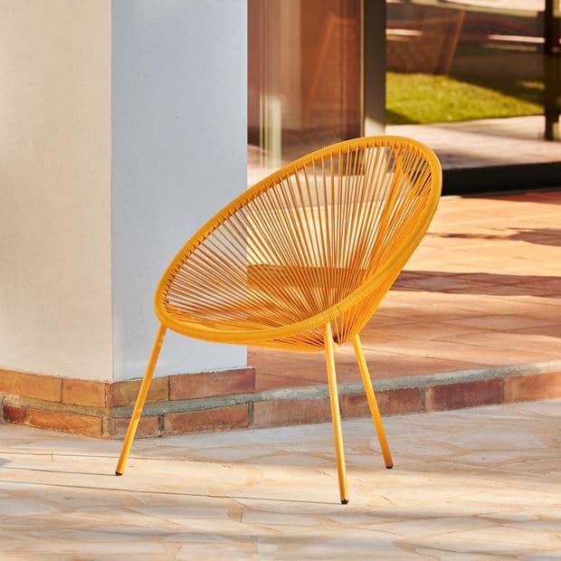 ACAPULCO Yellow lounge chair H 82 x W 75 x D 69 cm - best price from Maltashopper.com CS652995