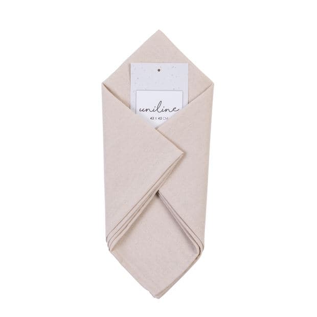 UNILINE Beige napkin W 43 x L 43 cm - best price from Maltashopper.com CS650202