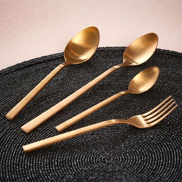 SUBLIMO Espresso spoons set of 6 goldenL 12 cm - best price from Maltashopper.com CS616518