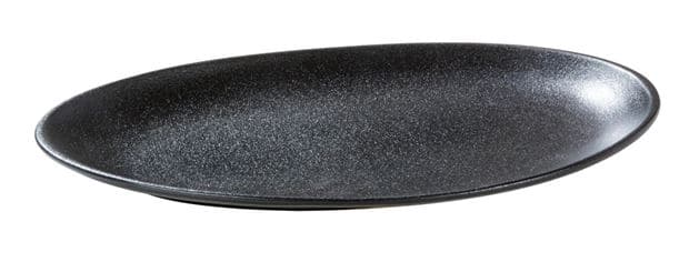 Casa MAGMA Black oval plate - set of 6 , W 29,8 x L 17 cm