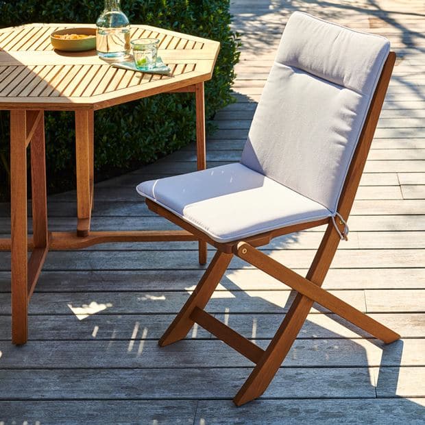 AZUR Garden cushion for light gray folding chair W 44 x L 88 cm - best price from Maltashopper.com CS631540