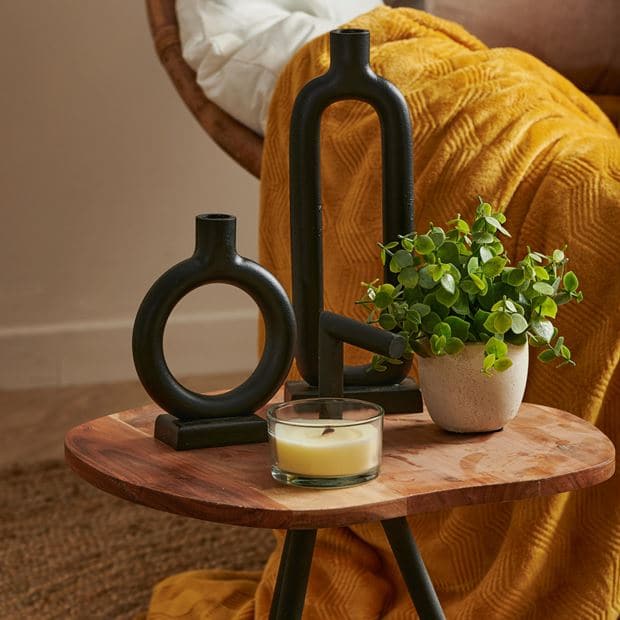 NOVA Black candlestick H 29 x W 10 x D 5.5 cm - Ø 2.1 cm