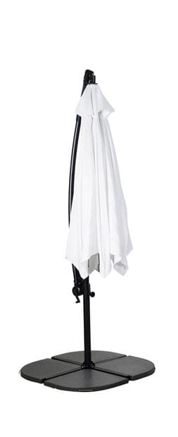 HAWAI White suspended umbrella without base H 243 cm - Ø 300 cm - best price from Maltashopper.com CS598535