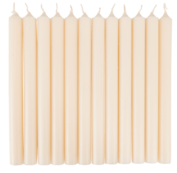 FINA Candles set of 12 ivory, H 25 cm - Ø 2,2 cm